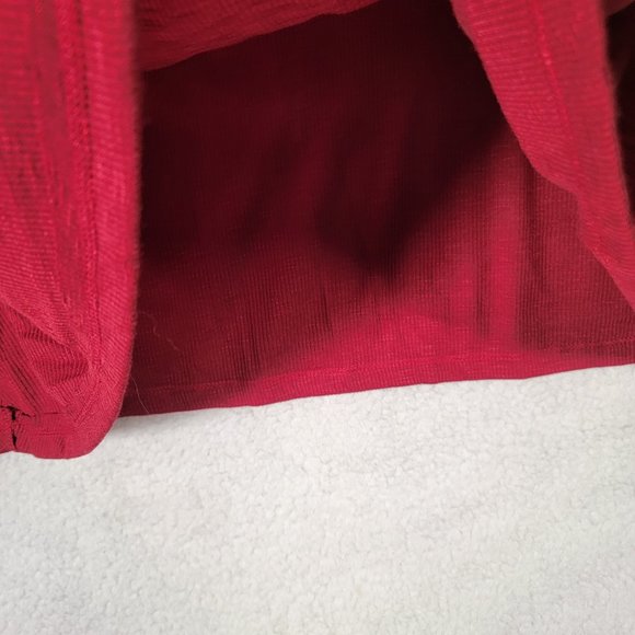 Free People Burgundy Ribbed Knit Boho Round Neck Racerback Flowy Tank Blouse - Picture 5 of 13